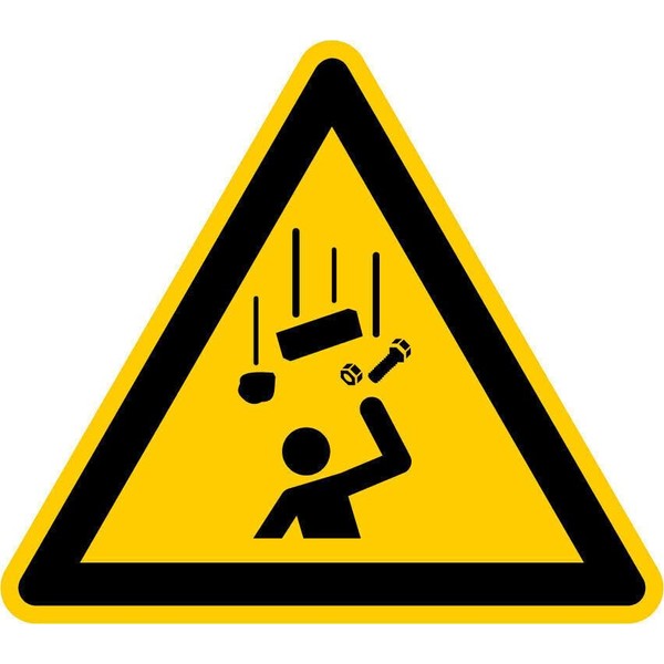 Sticker Warning Sign "Warning of Falling Objects" Note Film ISO