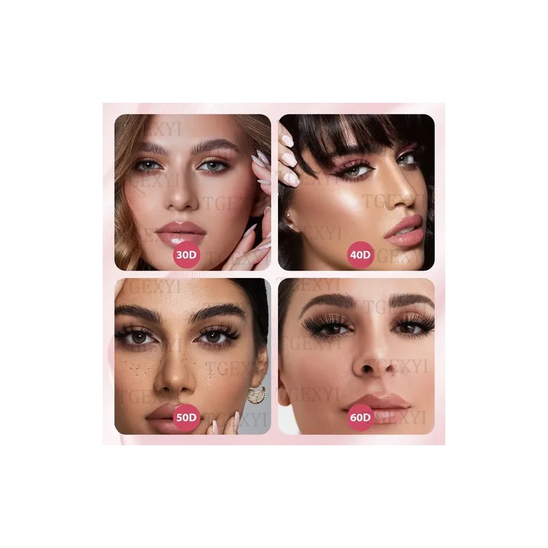 804 Kit Pestañas Maquillaje Completo Diy Extension 9-18mm