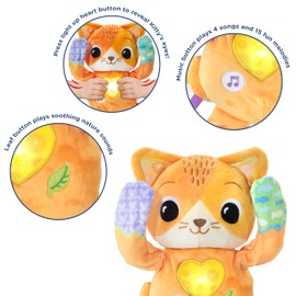 VTech Baby Peek-a-Boo Paws, Interactive Peek-A-Boo Toy with Soothing Nature Sounds, Songs & Melodies, Soft Sensory Kitty, Gift for Babies 10, 12, 18, 24 months +, English Version