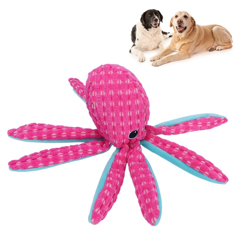 Pet Corduroy Octopus Vocal Toy Puppy Biting Training Toy for