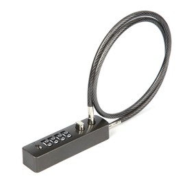 Combination Cable Lock, 23.6 inch Steel Cable Lock 4 Digit Combination Lock Resettable Combination Lock for Bikes Gates Cabinets Lockers Refrigerator Doors (Dark Gray)