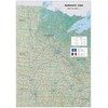 Minnesota and Iowa Physical Map - 23.3 x 16.5 Inches