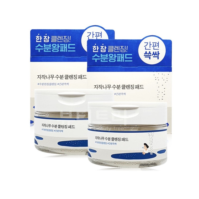 Round Lab Birch Moisture Cleansing Pads 60 Sheets + 60