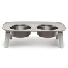 Messy Mutts Elevated Double Feeder with Stainless Bowls | Adjustable