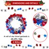 2 Rolls Patriotic Wire Star Garland, Red Blue Silver Star