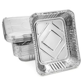 Juvale 20-Pack 9x13 Aluminum Roasting Pans with Lids, Half Size Disposable Tin Food Storage Tray, Chafing Tins for Baking, Catering, Broiling, Steam Table, Food, Grills, BBQ