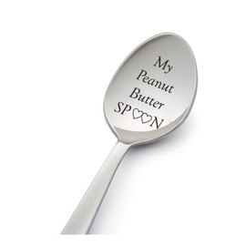 My Peanut Butter Spoon Gifts for Peanut Butter Lover Women Men Christmas Birthday Gifts for Niece Dad Peanut Butter Spoons Gifts for Husband Grandma Funny Engraved Spoon Gifts