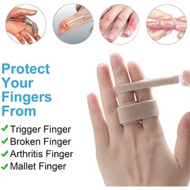 Finger Buddy Wraps, 12 PCS Finger Loops Tapes for Broken, Jammed, Swollen Finger or Dislocated Joint, Splints Brace for Pinky Ring Middle Index Trigger Finger, Toe Strap Bandage