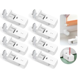 YOYEAH Pack of 8 Pleated Blind Clamp Supports No Drilling – Pleated Bracket Replacement Parts for Gluing – Clamp Holder for Roller Blinds – Pleated Replacement Parts Clamp Support for Tensioned