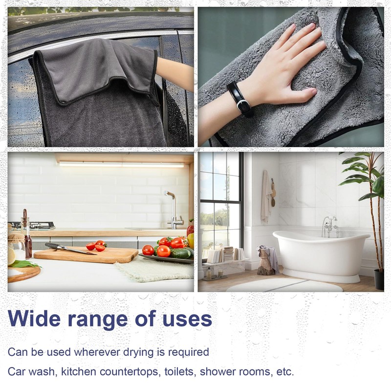 DAJING Magic Wipe Bathroom Drying Cloth - 2PCS Super Absorbent
