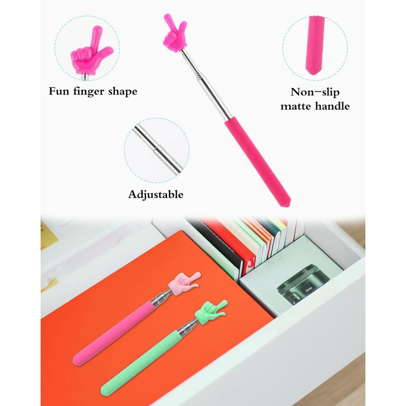 KGDUYC Extendable Pointer Stick, Telescopic Teacher Pointer, Retractable Classroom, Finger