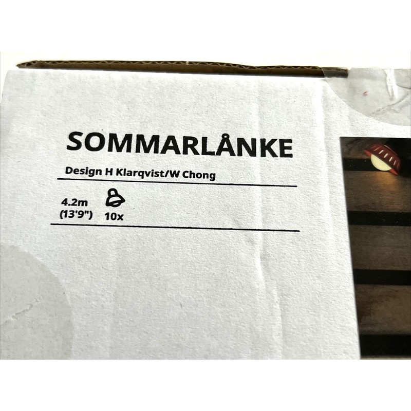IKEA New IKEA SOMMARLANKE Led String Light with 10 Bulbs
