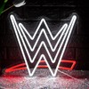 Wrestling Neon Sign, LED Wrestling Neon Sign for Wall and Room Decor, USB Night Light for Game Bedroom Birthday Competition Party Gifts (Red White)