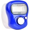 1Pc Blue 5자리 LED 디지털 행 카운터 디스플레이 클리커 핸드헬드