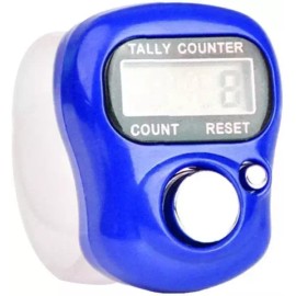 1Pc Blue 5자리 LED 디지털 행 카운터 디스플레이 클리커 핸드헬드 번호 클릭 링이 있는 전자 손가락 핸드 1Pc Blue 5-Digit LED Digital Hand Counter Display Clicker with Electronic Finger Ring