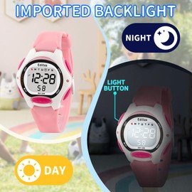 Edillas Kids Watch Digital for Girls Boys, Children Waterproof Watches Multi-Functional with LED Backlight Alarm/Stopwatch for Kids Student Ages 4-13