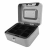 Small Locking Cash Box Portable Double Layers Safe Metal Money