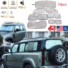 autopart2021 Car Full Sun Shade Rear Front Window Shade Blocks For LR Defender 90 110 2020-22