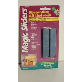 Magic Sliders 04124 15/16" X 4" Rectangle Self Adhesive Magic Sliders 4 Count
