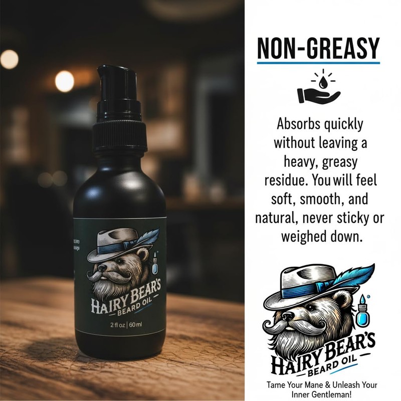 Hairy Bear’s Beard Conditioning Oil – Sandalwood | Organic Castor