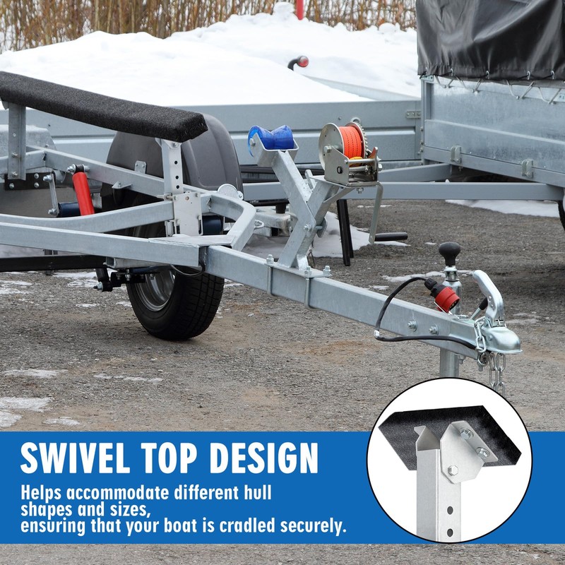MorningRo 4 Pack Boat Trailer Bunk Brackets Kits Hot Dip