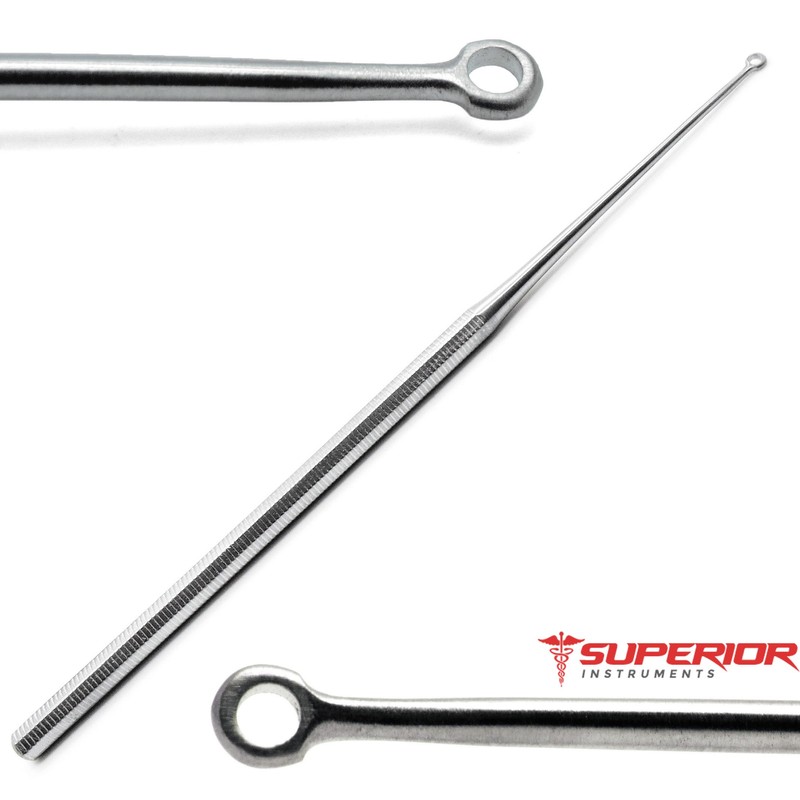 Superior Buck Ear Curettes #1, 2#3 Blunt Straight 6.5" Veterinary