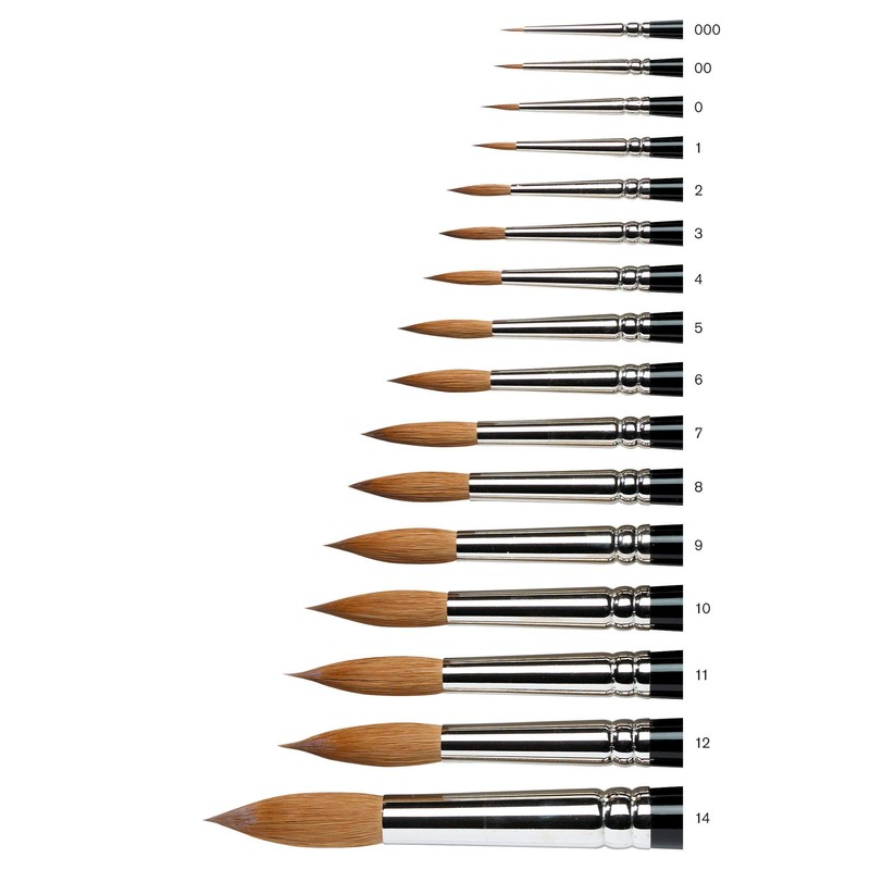 Winsor & Newton Series 7 Kolinski Round Watercolour Brush, High-Quality