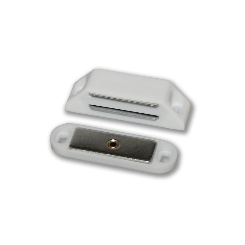 Heavy Duty White Magnetic Catch Large- Holds Up to 8kg