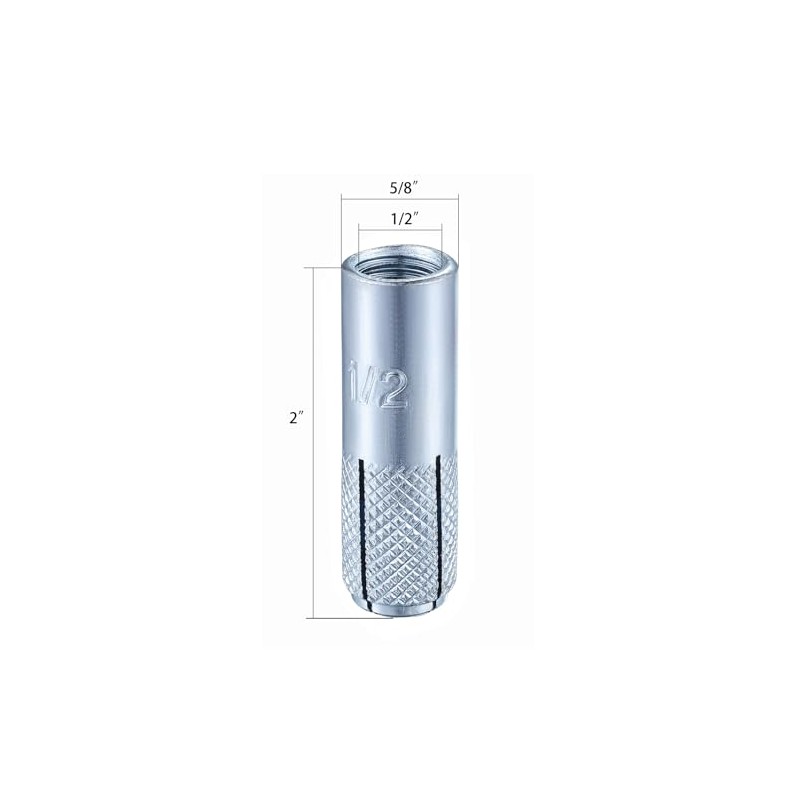 Wensilon(20 pcs) 1/2"-13 Premium Zinc Plated Carbon Steel Drop in