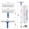 ITTAHO Squeegee for Window Cleaning,12" Squeegee and 11" Microfiber Scrubber