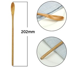 Long Wooden Spoons,AOOSY 6 x Cocktail Spoons,7.96 inches Natural Beech Wood Long Handle Drink Spoon Cocktail Stirrer Sticks Mixing Bar Spoon