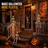 2 Pcs Posable Halloween Skeleton for Spooky Decorating – 15.7-Inch