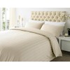 Bedtime Comforts Ltd CREAM LUXURY SATIN STRIPE DUVET COVER SET