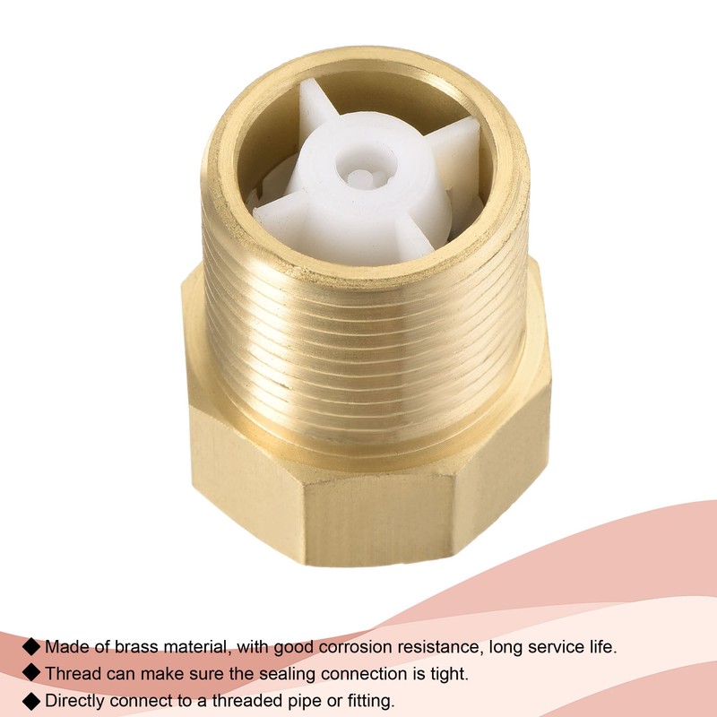 MECCANIXITY Brass Check Valve, G3/4 Male Female Thread 30x33mm Outward