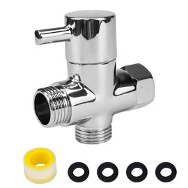 NAROSEBE 3-Way Diverter Valve Shower 20 mm G 1/2 Inch Diverter Valve Tap Diverter Valve Shower Diverter Brass Bath Switch Shower System Replacement Part for Toilets, Bathrooms, Kitchen