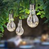 Solarlampe Solarleuchte Gartenlampe Hängelampe Dekoleuchte Terrasse, IP44 Akku, Edelstahl Glas