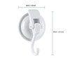 SOCONT Heavy Duty Vacuum Suction Cup Hooks, White Plated Polished