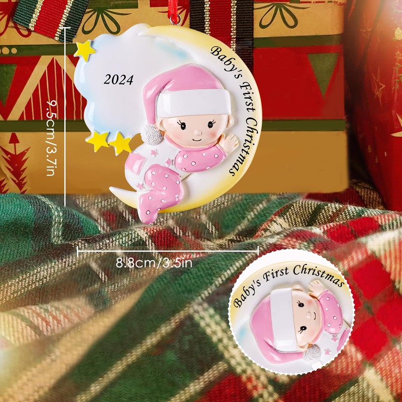 2024 Baby's First Christmas Tree Decorations Christmas Bauble - Baby