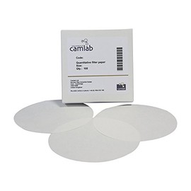 Camlab 1188556 Grade 14 [44] Quantitative Filter Paper, Slow Filtering, Ashless, 70 mm Diameter (Pack of 100)