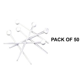 Hair Tools Deluxe Plastic Roller Pins White (50 Per Pack)