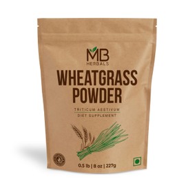 MB Herbals Wheatgrass Powder 8 oz (1/2 lb) | 100% Pure, Non-GMO, Lab Tested, Gluten-Free | Fine Green Powder for Juices, Smoothies & Daily Greens | Vegan-Friendly