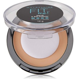 Maybelline Base de Maquillaje en Polvo Fit Me, TRUE BEIGE 222, 12 gr, matifica y controla brillo por 16h, minimiza la apariencia de poros, iguala el tono y la textura de la piel