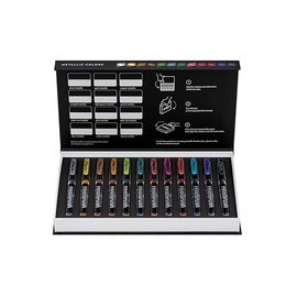 Karin Realbrush Metallic Markers - Assorted Colors, Set of 12