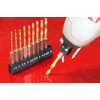 E-Value ESTDT-10HEX Hexagonal Shaft Drill Set Short Titanium Coating Set