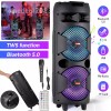 Universal 6,000W Portable Bluetooth Speaker Dual woofer Heavy Bass Party