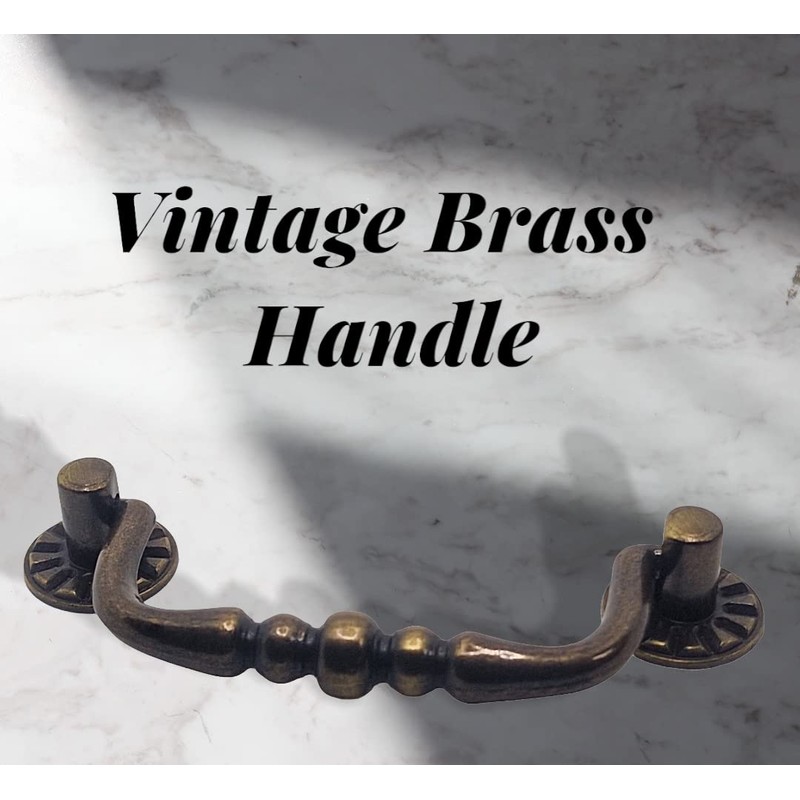 Universal Hardware Vintage Brass Drawer Handle Solid Cabinet Drop Swan