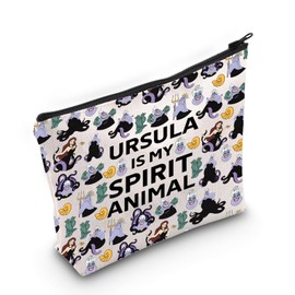 LEVLO Villains Ursula Cosmetic Bag Makeup Bag Sea Witch Fans Gift Ursula Is My Spirit Animal Zip Bag for Women Girls, Ursula Spirit M Bag, Cosmetic bag