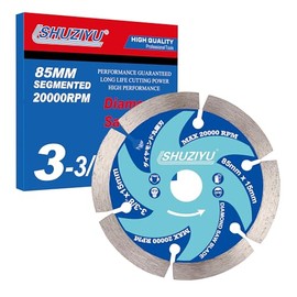 LSHUZIYU 85mm, Stone Working Diamond Circular Saw Blade, Arbor 15mm, Use on all brand 15mm arbor Cordless Saw, Granite, Marble, Concrete Cutting