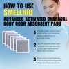 SMELLRID Activated Charcoal Odor Absorbent Pads – 12 Unscented Adhesive