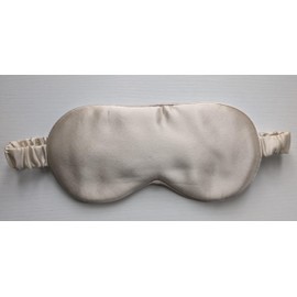 DERMA LUXE 100% Pure Mulberry Silk Sleep Eye Mask, 22 Momme, Champagne